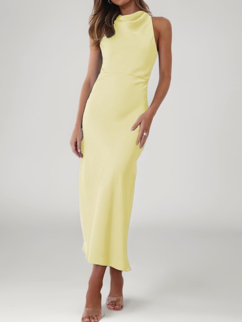 Open Back Cross Strap Maxi Dress